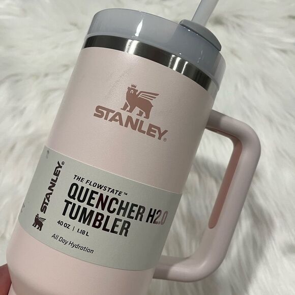 NWT Stanley Flowstate Adventure Quencher H2.0 Travel Tumbler 40 Oz Rose Quartz - Picture 2 of 9